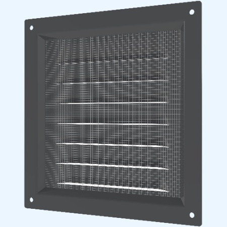 1515МЭ Gray (серый) ERA Решетка вентиляционная МЭ сетка 150х150 окраш.сталь